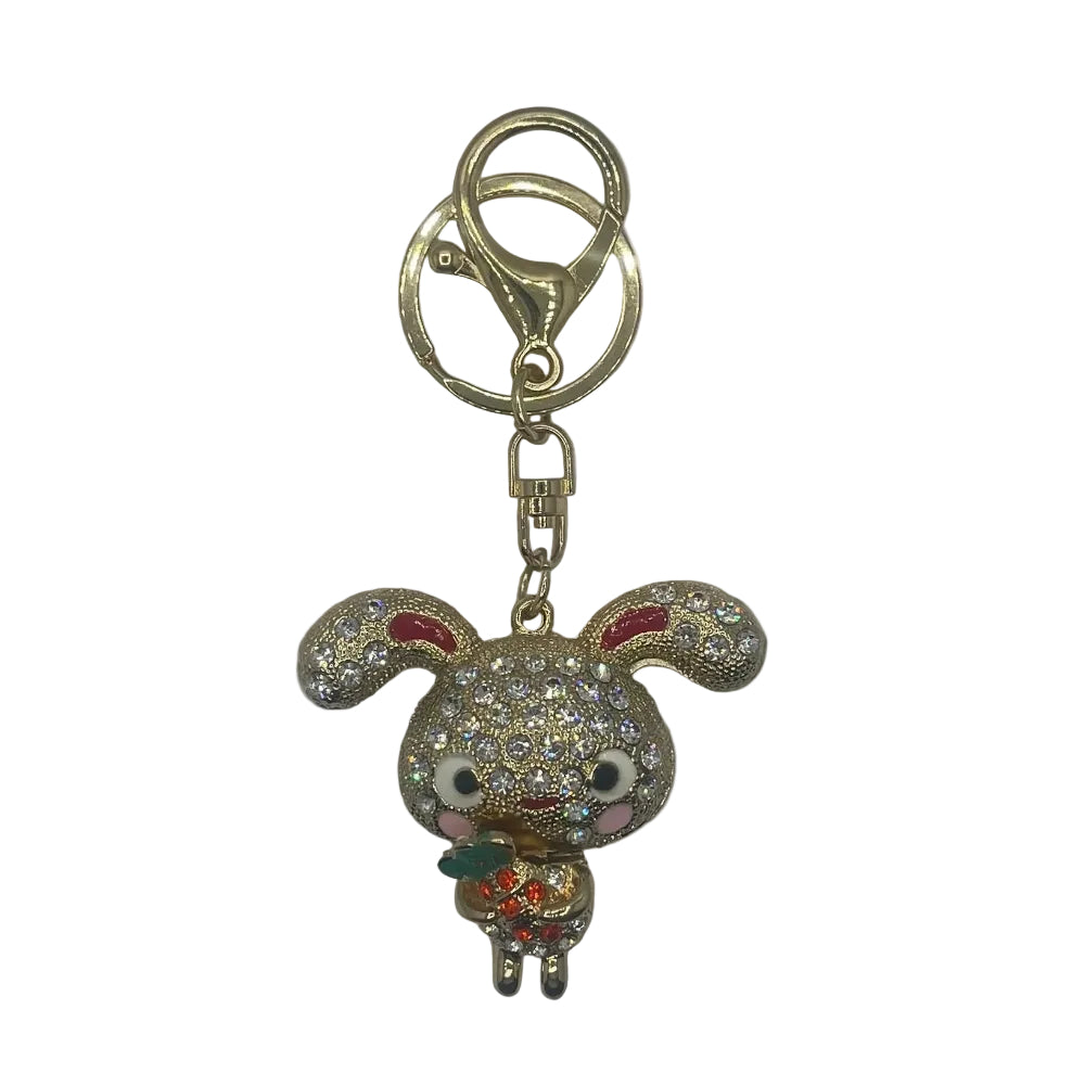 Keychain with a rabbit charm