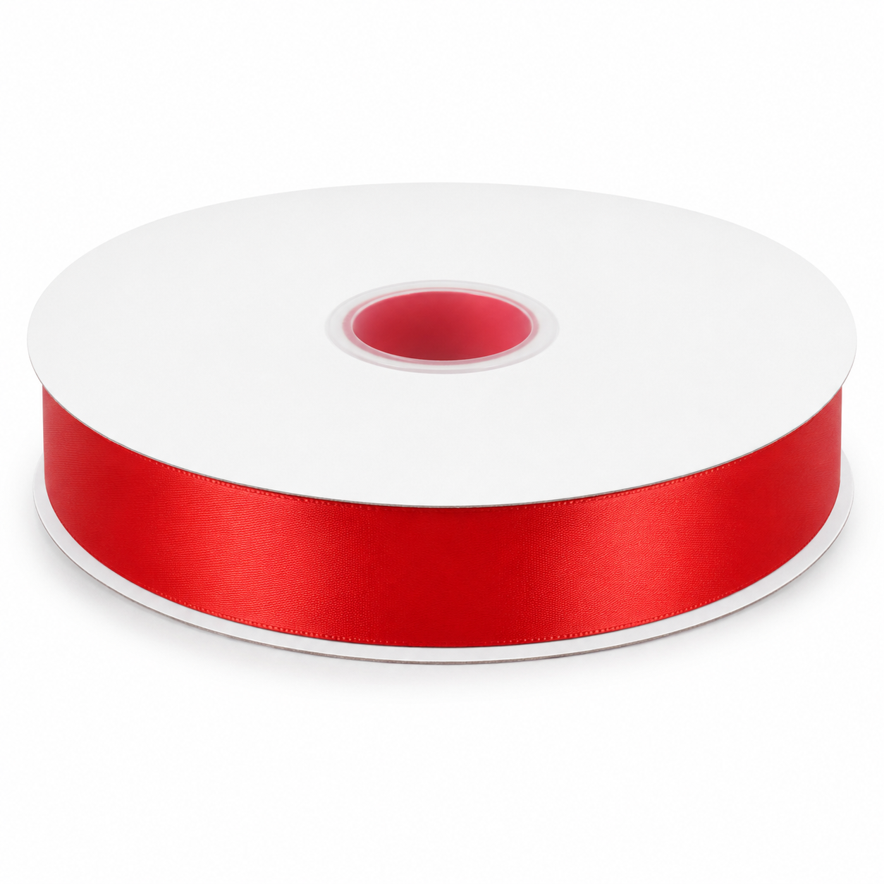 SATIN RIBBON 25MM/100 YARD RED